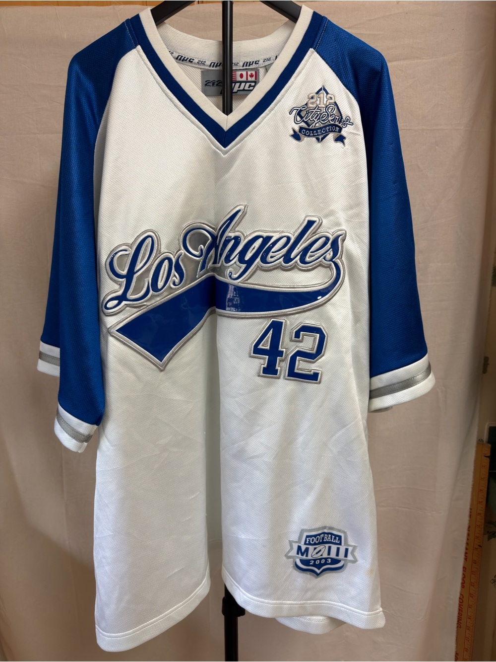 Vintage Y2K 212 NPC City Series Los Angeles Jersey Mesh #42 2XL Baggy Hip Hop